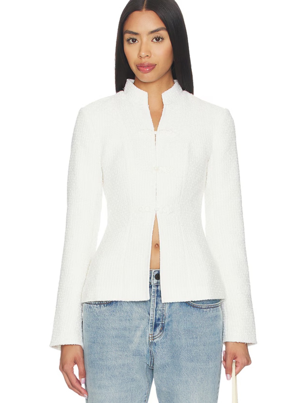 MAJORELLE Alba Jacket Ivory Tweed Blazer NWT Size S